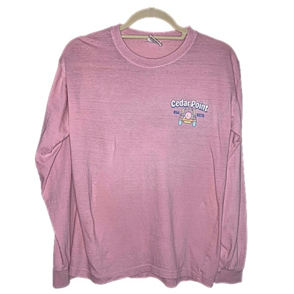 Comfy Resortwear Pink Cedar Point Long Sleeved T-shirt Size Small - Picture 2 of 5